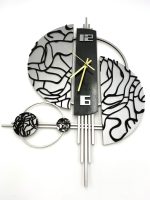Modern Double Moon Wall Clock - Image 5