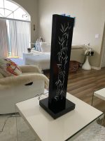Black Bamboo LED Table Lamp - Image 3