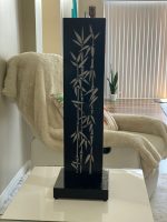 Black Bamboo LED Table Lamp - Image 5