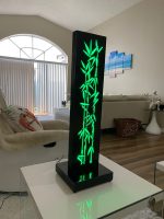 Black Bamboo LED Table Lamp - Image 8