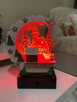 Night House LED Multicolor Acrylic Table Lamp - Image 7