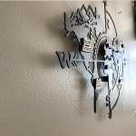 Black and Gold World Cardinal Points Wall Clock - Image 7