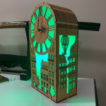 Paris City LED Lamp Clock - Image 2