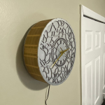Floral LED Wall Lamp Clock - Image 11