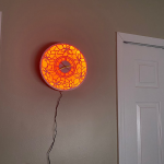 Floral LED Wall Lamp Clock - Image 2