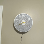 Floral LED Wall Lamp Clock - Image 7