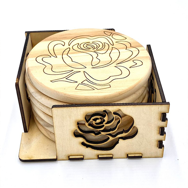 sacsa3-1-119 Flower Coasters - Image 1