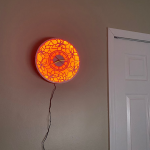 Floral LED Wall Lamp Clock - Image 9