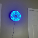 Floral LED Wall Lamp Clock