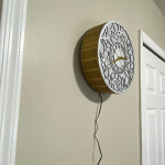 Floral LED Wall Lamp Clock - Image 5