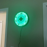 Floral LED Wall Lamp Clock - Image 4