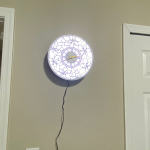 Floral LED Wall Lamp Clock - Image 13