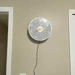 Floral LED Wall Lamp Clock - Image 14